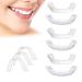 Fake Teeth, 6 PCS Cosmetic Denture Veneers for Upper and Lower Jaw, Natural Shade Fake Veneer, Denture Decorations for Christmas and Daily Life White-c2
