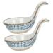 2pcs Caviar Spoon Ceramics Dessert Food 10x6cm Assorted Color