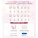 Square Press On Nails Medium - Aegenacess Nude White Ombre | 24 Nail Kit with Jelly Stickers & 12 Sizes - Glazed Design for Women - Buy Online on GoSupps.com