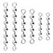 Alwonder 50 Pack Bead Chain Swivels Catfish Fishing Swivels Chain Swivels Fishing High Speed Roller Swivels 6 Beads-3/16"-50 Packs