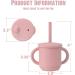 Prinper Silicone Baby Sippy Cup 2-in-1 Training Cup for Toddlers, 7 Oz Pink - Buy Online on GoSupps.com