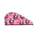 Panda Heart Valentine Pink Microfiber Hair Towel Soft Super Absorbent Hair Towel Wrap for Women Coral Velvet Quick Dry Hair Cap for Long Curly and Thick Hair
