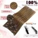 Easyouth Ombre Brown to Blonde Clip in Hair Extensions 22 Inch - 70g 5Pcs Double Weft Human Hair Balayage Brown Clip Ins #4/27/4 - Buy Online on GoSupps.com
