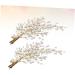 DOITOOL 1 Pair Pearl Hairpins Wedding Headdress Bridal Hair Accessories Hair Clips Wedding Headpiece for Bride Pearl Hair Accessories Flower Hairpins Bride Hairpins Modeling Headgear Beads - Buy Online on GoSupps.com