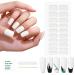 U-Shinein UV Gel Strips Semi-Cured Nail Wraps Self-Adhesive Gel Nail Strips White Gel Nail Stickers Full Wraps Manicure Nail Art Nail Decoration Long Lasting Nail Design Wraps 03
