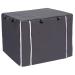 Dog Crate Cover for Wire Crates Kennel 2 Doors Heavy Duty Waterproof Windproof Soundproof Pet Cage Cover Home Decoration - Cover only - Dark Grey - Fits 48 Inch Crates 48-Inch Dark Grey