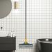korvre 1Set Wash The Floor Brush Tile Handle Wall Wash Toilet Cleaning 97 X 5 X 21cm Green - Buy Online on GoSupps.com