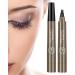Liquid Eyebrow Pencil Brow Pencil with Fork Tip 4 Point Waterproof Eyebrow Pencil No Smudge Liquid Brow Quick Dry EyeLiner for Long Lasting Gray Brown - Buy Online on GoSupps.com