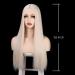 ENTRANCED STYLES 26 Inch Platinum Blonde Straight Wig for Women - Synthetic Cosplay Halloween Party Wig - Buy Online on GoSupps.com