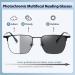 Photochromic Progressive Multifocus Reading Glasses for Men - Anti Blue Light Transition Multifocal Sunglasses Clear 3.0x - Shop Internationally - Buy Online on GoSupps.com