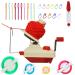Yarn Ball Winder,Convenient Ball Winder for Yarn,Yarn Swift and Ball Winder Combo with Easy Installation for Yarn Storage,1 Pcs Scissors + 20 Pcs Stitch Knitting Needles + 4 Size Pompom Maker (26)