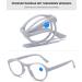Buy Lanomi Foldable Varifocal Glasses | Blue Light Filter Reading Glasses | Compact Progressive Multifocal Visual Aid | Ultralight Portable Multifocus Eyewear with Case (Gray/White) 1.0x - Buy Online on GoSupps.com