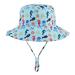 LACOFIA Toddler Baby Sun Hat Unisex Kids Summer Bucket Hat Wide Brim for Outdoor Swim Beach Pool Adjustable 6-24 Months B-Light blue