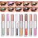 evpct 16 Colors Liquid Glitter Shimmer Metallic Eyeshadow Set Glitter Sparkle Colorful Liquid Eyeliner Makeup Set delineador pupilentes de ojos contra el agua sombras colores para ojos con brillo 1 Count (Pack of 1) 16 Colors