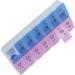 Gima Weekly Pill Organizer - 7-Day Planner with Sun & Moon Design Compact & Portable in Pink & Light Blue - Buy Online on GoSupps.com
