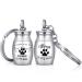 Partideal Pet Urns Keychain Dog Paw Cremation Urn Keyring Double Sided Dog Urn Memorial Keychain Always in My Heart for Pet Cremation Jewellery Pend Paw Print Memorial Urn
