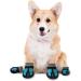 COMSLE Waterproof Dog Boots for Large Dogs | 4Pcs Set Paw Protectors with Reflective Straps | Anti Slip Soles | Size 6 (Width 5.6-6.6CM) Blue - Buy Online on GoSupps.com