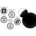 100 Count 9 Inch Round Black Disposable Plates - Exquisite Black Plastic Plates for Parties & Events - Buy Online on GoSupps.com