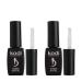 Kodi Professional Rubber Base and Top Coat Gel Polish UV LED - Base Coat & Top Coat Set Nails Manicure Kit Gel Nail Polish for Long-Lasting Nails (2 x 8 ml) 16.00 ml (Pack of 1)