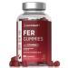 Iron Gummies Adult 14mg with Vitamin C | 90 Vegan Cherry Flavor Gummies | Iron & Vitamin C Dietary Supplement | Iron Supplement | by Horbaach