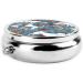 Sweet Basset Hound Florals Round Pill Box | 3 Compartment Mini Portable Travel Organizer | Decorative Pocket Purse Medicine & Vitamin Holder - Buy Online on GoSupps.com
