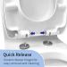 Toilet Seat Elongated Urea Formaldehyde Toilet Seat for Standard Toilet with Stainless Steel Hinge Slow-Close and Quick-Release Design Easy Clean and Install C Little Surprise - Buy Online on GoSupps.com