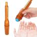 Blood Lancet Pen Blood Sampling Pen Home Beauty Salon Aluminum Alloy Lancing Device for Blood Glucose Monitoring(Gold)