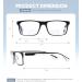 Missfive 2-Pack Light Bifocal Reading Glasses for Men - Blue Light Blocking Dual-Use Eyewear Lightweight Comfort Rectangle 2.0x - Buy Online on GoSupps.com