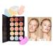 Pure Vie 15 Colors Contour & Highlight Makeup Kit with Concealer Palette + 11 Pcs Makeup Brushes - Buy Online on GoSupps.com