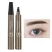 Veeteah Eyebrow Pencil - 4 Tip Microblading Pen - Eyebrow Makeup with Micro Fork Tip Applicator for Natural Brows That Last All Day Veeteah