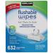 Kirkland Signature Moist Flushable Enhanced Cleansing & Freshness Ultra Soft Hypoallergenic Plant-Based Wipes - 632 Count