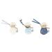 Kaloo - Doux Sommeil - 3 plush pacifier bands - 3 plush sheep - pacifier holder for baby - 15 cm - blue and white - from birth K221001