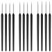 Dadabig 12 pieces nail design brush professional nail art brush set fine nail art design pen nail design detail nail brush tool kit line tools for beauty women nail studio (3 sizes black) 30 unit (lot de 1)