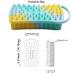 Cinlitek Dual Sided Silicone Body Scrubber - 2 Pack for Exfoliating Shower & Scalp Massage | Bath & Shampoo Brush | Soft Body Exfoliator Silicone Loofah Shower Scrubber - Purple & Yellow - Buy Online on GoSupps.com