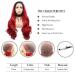 Red Ombr Mermaid Wig with Black Roots - Long Corrugated Heat-Resistant Hair for Cosplay & Parties - High-Density Drag Queen Art Hair for Women - Buy Online on GoSupps.com