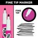Tulip Black Fabric Markers 2 Pack - Fine Bullet Tip, Non-Toxic & Fast Drying - Ideal for T-shirts, Clothes & Fabrics - Buy Online on GoSupps.com