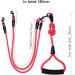 Double Dog Leash for 2 Dogs | 360 Rotatable Adjustable & Padded | Ideal for Small & Medium Breeds - Red - Buy Online on GoSupps.com