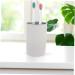 Buy Homsfou Stainless Steel Toothbrush Organizer Cup for Kids - Stylish Bathroom Toothbrush Holder - White 12x8cm - Buy Online on GoSupps.com