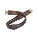 SUNRIDE saddle girth Soho made of genuine leather anatomical with D-ring (3X) for auxiliary reins (130 cm brown) 130 cm brown