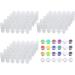 150 Strips 900 Pots Empty Paint Strips Paint Cup Pots Mini Strips Clear Plastic Storage Containers with Lids Art Painting Craft Supplies for Classrooms Schools Paintings Art Festivals (3 ml)