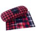 Paule & Knopf Chic hard case in a rustic check look with matching microfibre cloth red-black