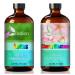 Cherry Blossom Essential Oil 4 Fl Oz and Lotus Essential Oil 4 Fl Oz - ZODION Cherry Blossom & Lotus Oil for Diffuser Aromatherapy Home Fragrance Skin & Hair Care DIY Candle & Soap Making Yoga