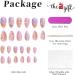 Nude Rainbow Clouds Press on Nails - Medium | Fake Nails for Women & Girls | Pink Full Cover Tips for Spring & Summer Salon - Buy Online on GoSupps.com