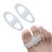 Toe spacers - silicone foot separator for toes soft smooth iron for large toes comfortable orthopedic toe spreaders for overlapping toes hammer toes and correct toes white