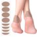 20 Pieces Oval Moleskin Pads Knit Mole Skin Patches Foot Care Tape for Chafing Blister Prevention Heel and Toe for Boots Hiking Reduce Friction Pain