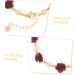 COLLBATH Bracelet The Girlfriend Birthday Flower Bracelet Alloy Miss Red Rose Wrist Chain - Buy Online on GoSupps.com