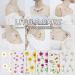 Oottati 15 Sheets Yellow White Daisy Flower Temporary Tattoo Stickers for Women - Wrist Hand Neck Tattoos - Buy Online on GoSupps.com