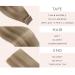 YDDM Tape In Extensions - 20 Pcs Real Hair 50cm Light Brown with Gold Blonde | Invisible Tape Extensions for Seamless Look - Buy Online on GoSupps.com