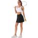 PERSIT Women's High Waisted Pleated Tennis Skirt with Pockets and Shorts - Large Black - Buy Online on GoSupps.com