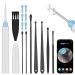 Ear Wax Removal Kit Camera 1080P Visual Ear Cleane 3.5mm Ear Endoscope Wireless Ear Otoscope with 6 Lights WiFi Earwax Remover Tool Upgraded Anti Fall Off Eartips Ear Cleaner (White)